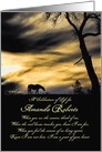 Custom Spiritual Celebration of Life Invitation Beautiful Horse Oak card