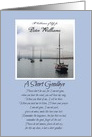 Sailboats Celebration of Life with Spiritual Poem and Custom Name card