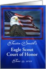 Custom Eagle Scout Court Of Honor Eagle and American Flag Invitations card