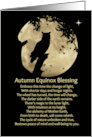 Autumn Equinox Blessing with Owl and Moon Mabon Native American card