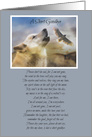 Native American Inspired Wolf and Red Tail Hawk Spiritual Sympathy card