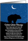 Bear and Crescent Moon Native American Winter Solstice Blessing card