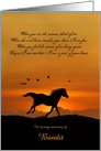 Horse Sympathy Custom Name Cover Spiritual Equine Condolences card
