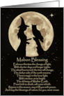 Wicca Mabon Blessings with Witch, Owl and Moon Autumn Equinox card