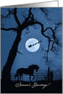 Custom Horse and Santa Season’s Greetings card