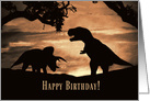 Getting Older From One Dinosaur to the Other Funny Happy Birthday card