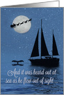 Sailing and Whale’s Tail Santa Happy Holidays card