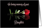Sympathy for Loss of Daughter Rose card