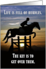 Horse and Rider Encouragement Inspiration Hang in There card