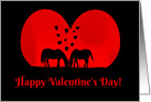 Horse Happy Valentine’s Day Cute Hearts and Horses card