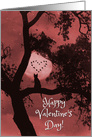 Cute Kitty Cat in a Tree Happy Valentine’s Day card