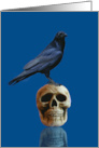 Halloween Raven and Skull Gothic card