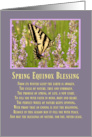 Spring Equinox Butterfly and Flowers, Ostara Blessing card