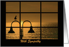 Seagull Ocean Sunset with Sympathy Condolences card