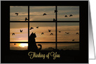 Thinking of You Cat in Window card