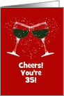 Any Age Customizable Funny Toasting Wine Glasses card