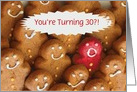 Cute and Funny You’re 30 Customizeable Foodie Cookie Birthday card