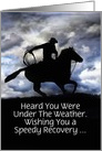 Custom Get Well Country Western Cowboy Back in the Saddle card