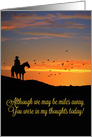 Country Western Cowboy You Are in My Thoughts card