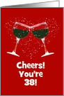 38th Birthday Wine Funny Toast and Cheers Customize card
