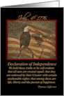 4th of July Independence Day Distressed Flag and Eagle card