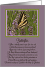 Spiritual, Metaphysical New Age Sympathy Butterflies Poem card