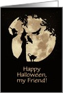 Halloween Witch and Moon Customizable card
