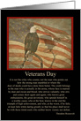 Veterans Day Military Service Famous Quote Theodore Roosevelt card