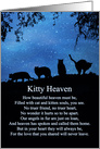Cat Sympathy Cat Heaven Poem Loss of Cat card