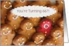 Cute Custom Hot Cookie Happy 66th Birthday card