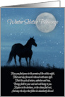 Winter Solstice Blessing With Horse and Moon card