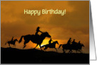 Country Western Cowboy and Cowgirl Custom Enjoy the Ride Birthday card