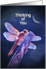 Thinking of You Dragonfly and Moon Customizable card