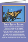 Spring Equinox Blessing Crescent Moon Stars and Butterfly card