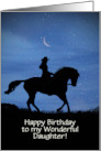 Happy Birthday Country Western Cowgirl Daughter Customizable card