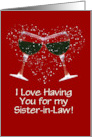 Happy Birthday Sister In Law Funny Wine Themed Humor Custom card