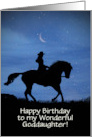 Goddaughter Customizable Birthday with Horse and Rider card