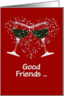 Wine Friends Customizable Funny Friendship card