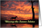 Summer Solstice Horse and Sunset Custom Cover card