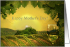 Wine Themed Happy Mother’s Day White Wine and Vineyard card