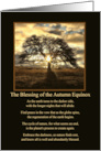 Autumn Equinox Blessings the Magic of Nature with Oak Tree and Sun card