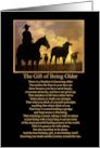 Getting Older With Cowboy and Cattle Country Western Birthday card