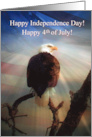 July 4th Patriotic Bald Eagle and American Flag Independence Day card