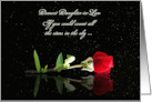 Mother’s Day for Daughter in Law Custom Cover Red Rose and Stars card