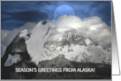 Season’s Greeting from Alaska Sled Dog Siberian Husky Custom Front card