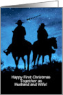 Happy First Christmas as Husband and Wife Newly Wed Country Custom card