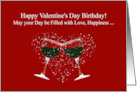 Valentine’s Day Birthday Humorous Wine card
