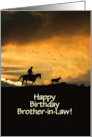 Brother in Law Happy Birthday Country Western with Cowboy Custom card