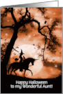 Halloween Witch and Familiars for Aunt Custom Cover card