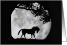 Horse and Moon Fantasy Whimsical Blank card